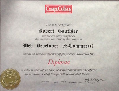 Eastern College diploma